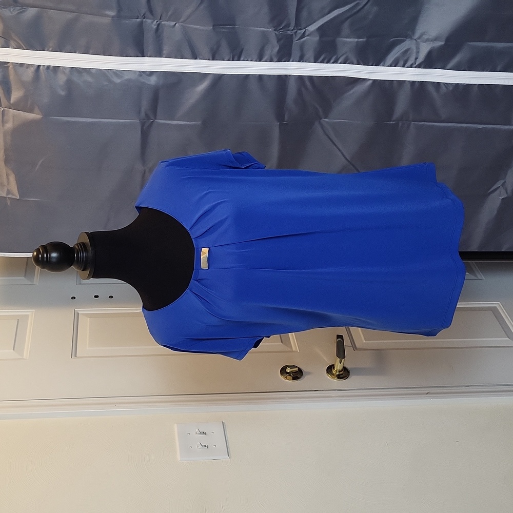 Notations Royal Blue Short Sleeve Blouse